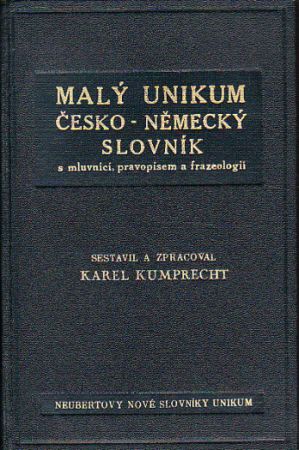 Malý česko-německý a německo-český slovník unikum od Kumprecht, Karel